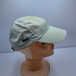 Lacoste Sport Youth Hat Size 2 Crocodile Beige Performance Strapback  Toddler